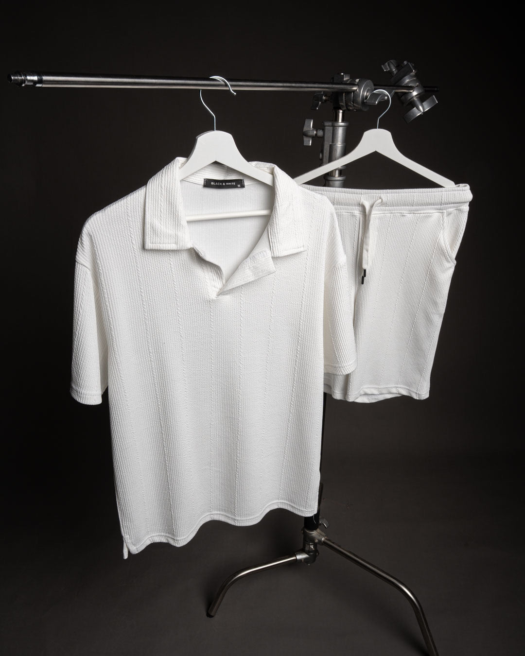 Textured polo set