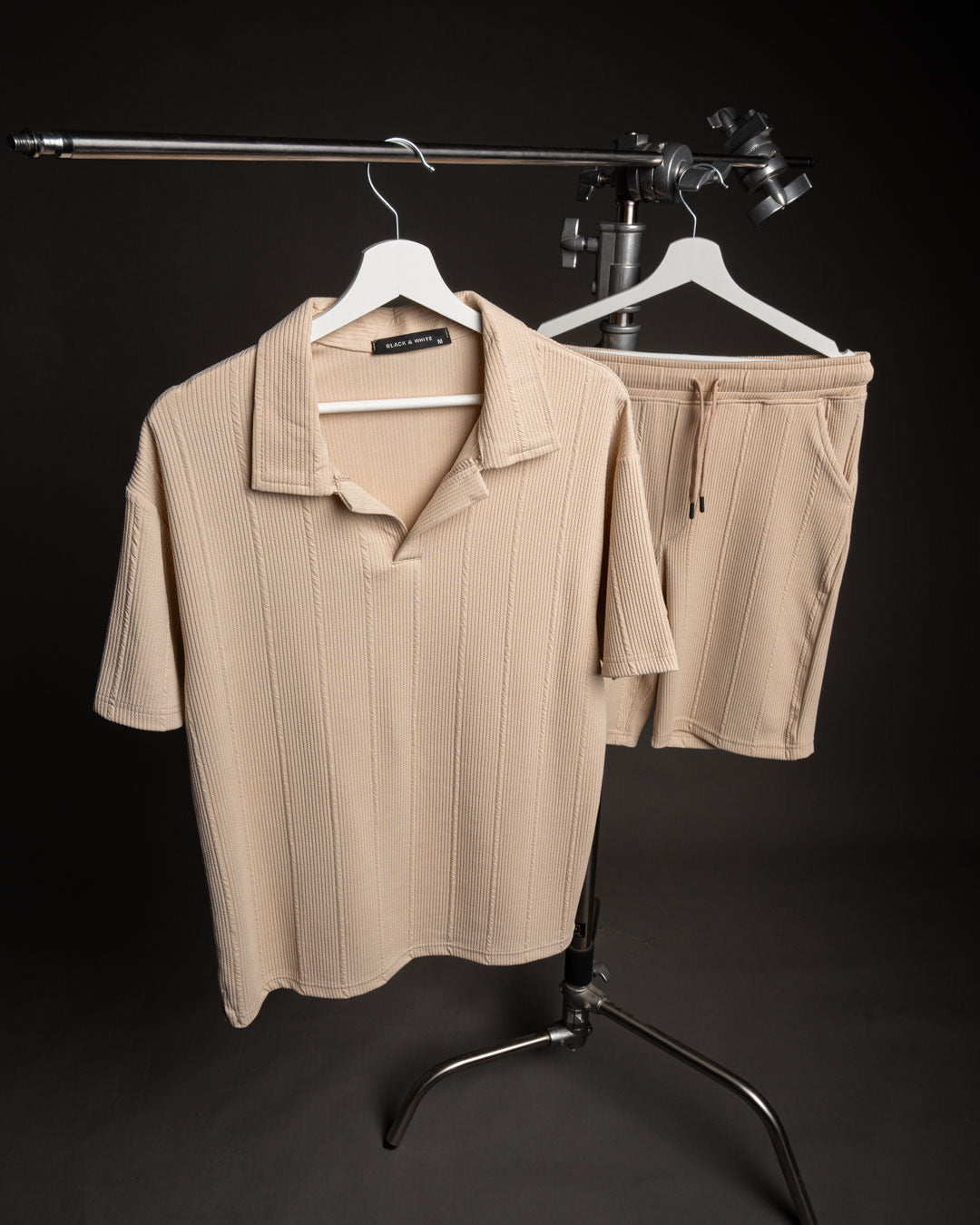 Textured polo set