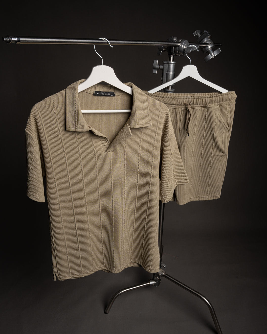 Textured polo set