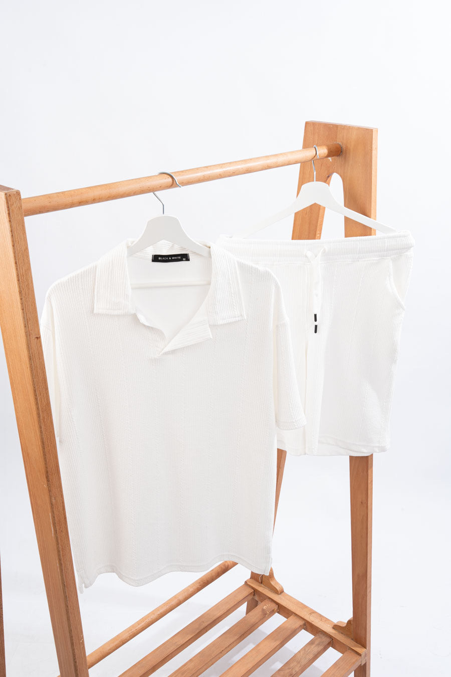 Textured polo set