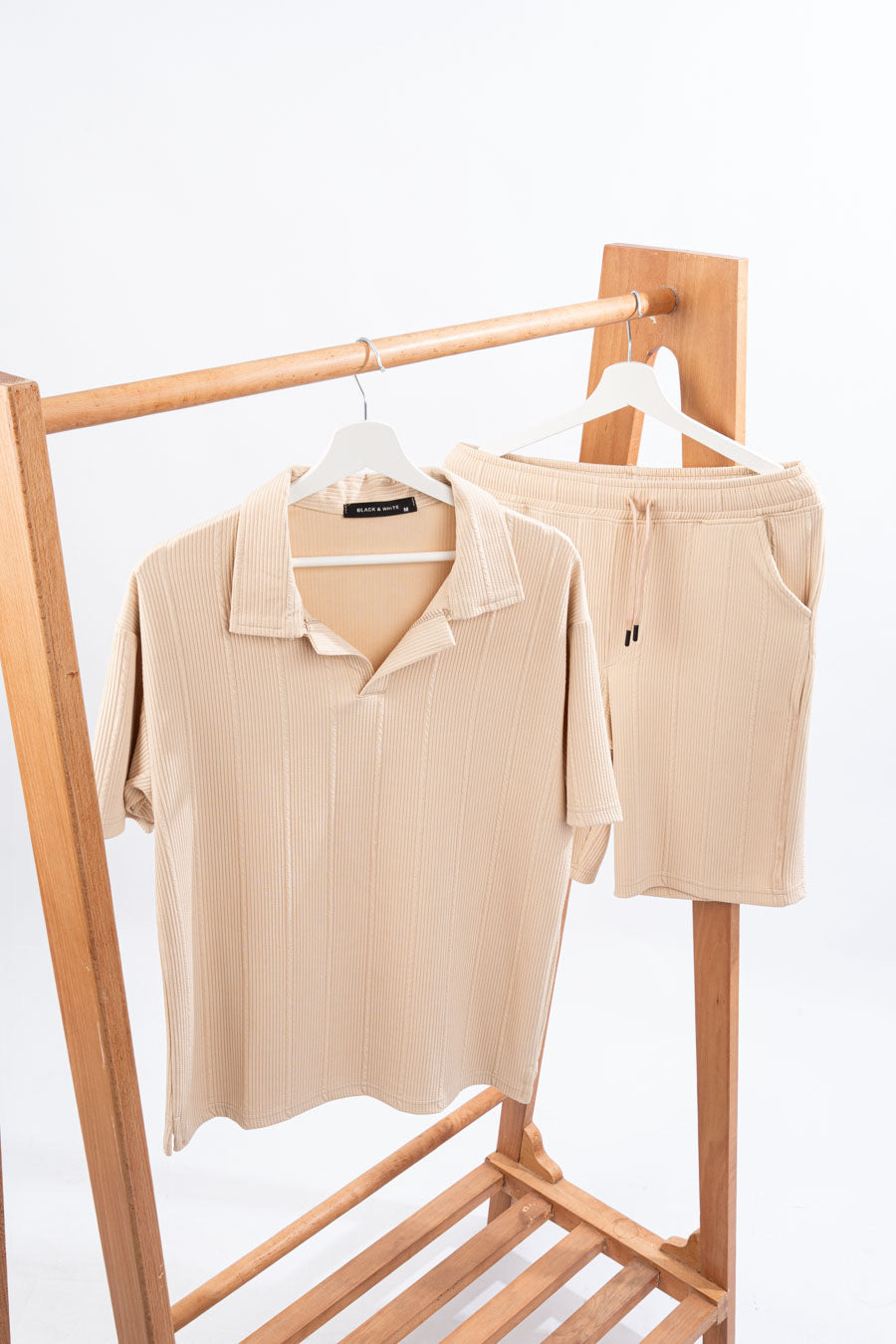 Textured polo set