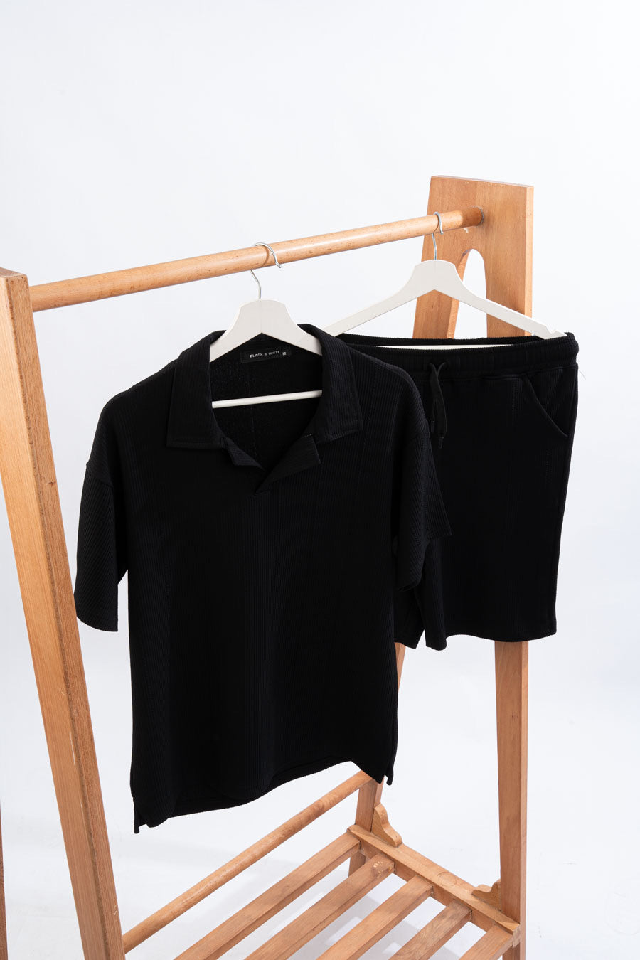 Textured polo set