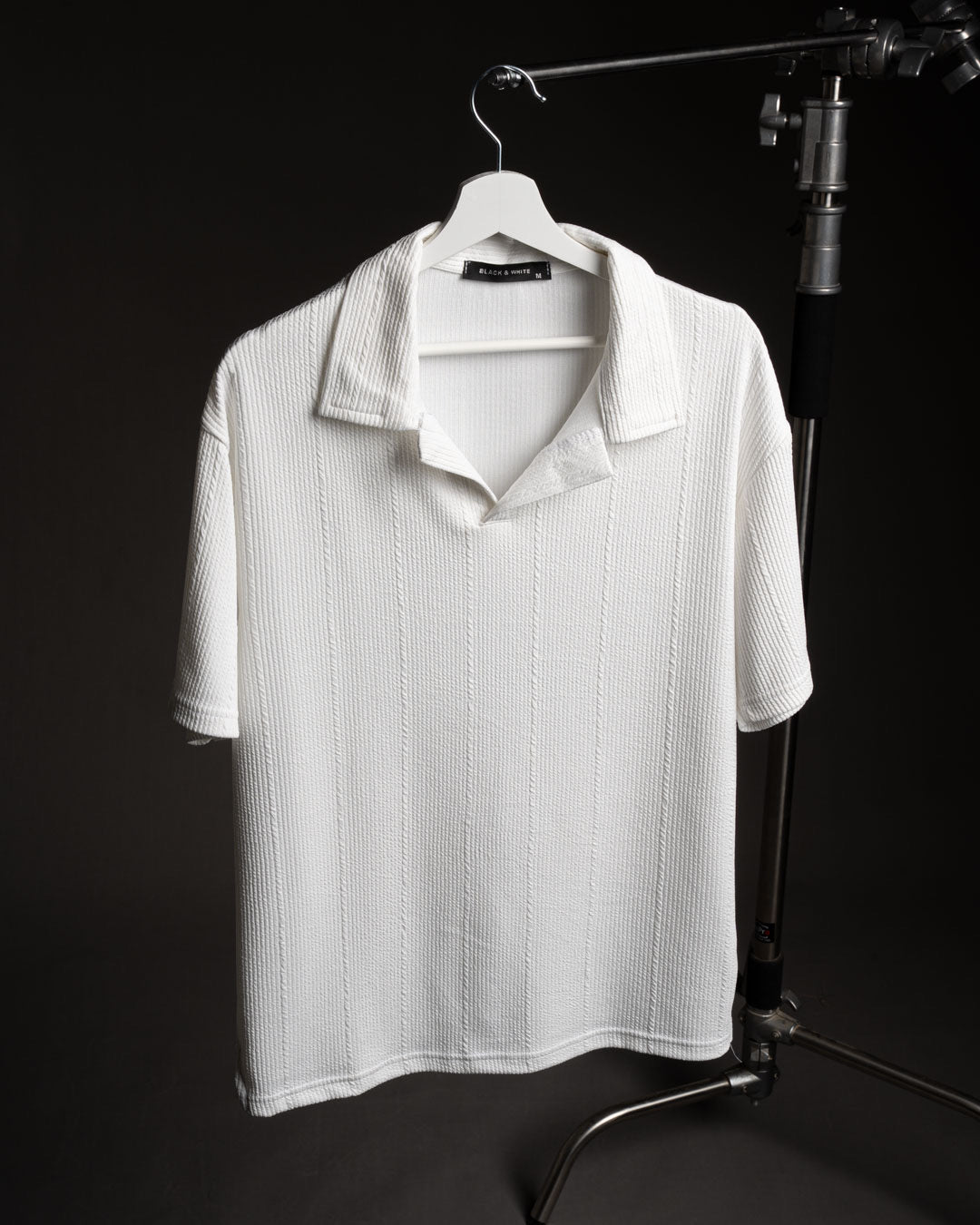 Textured polo shirt