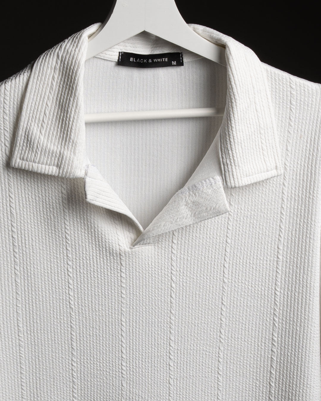 Textured polo shirt