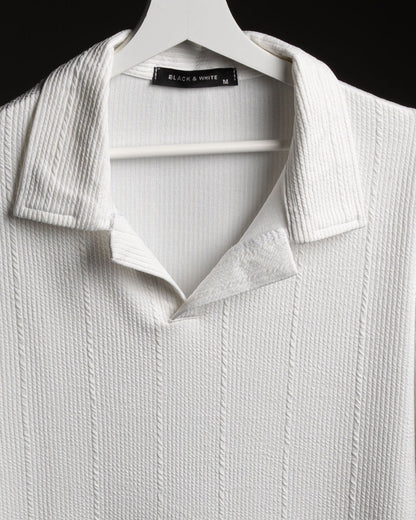 Textured polo shirt