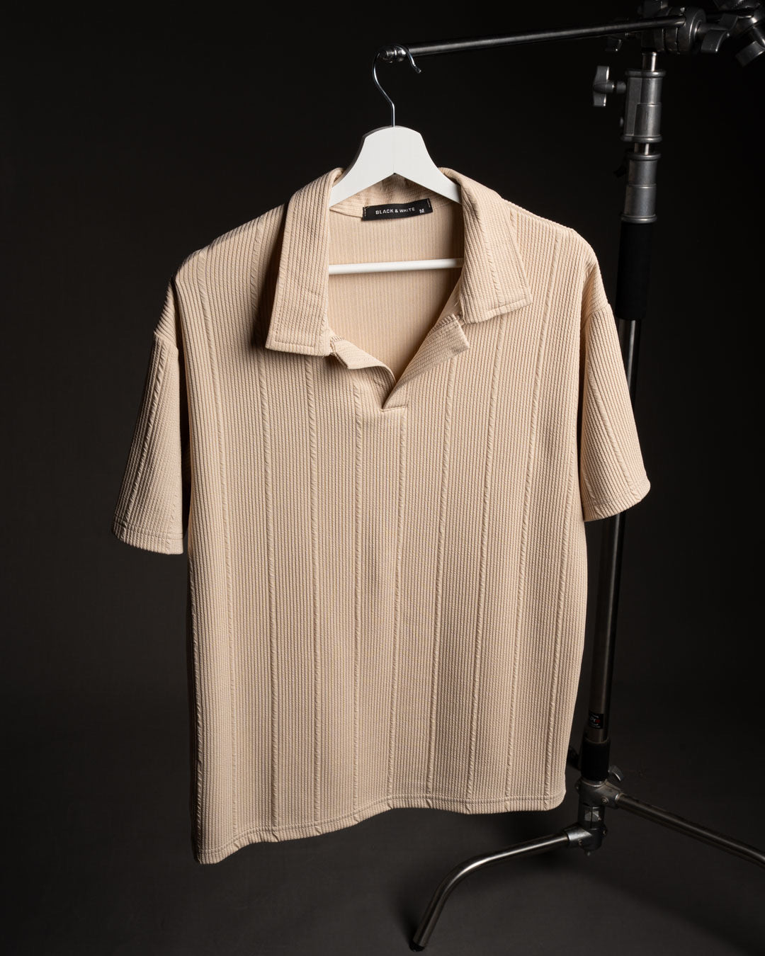 Textured polo shirt