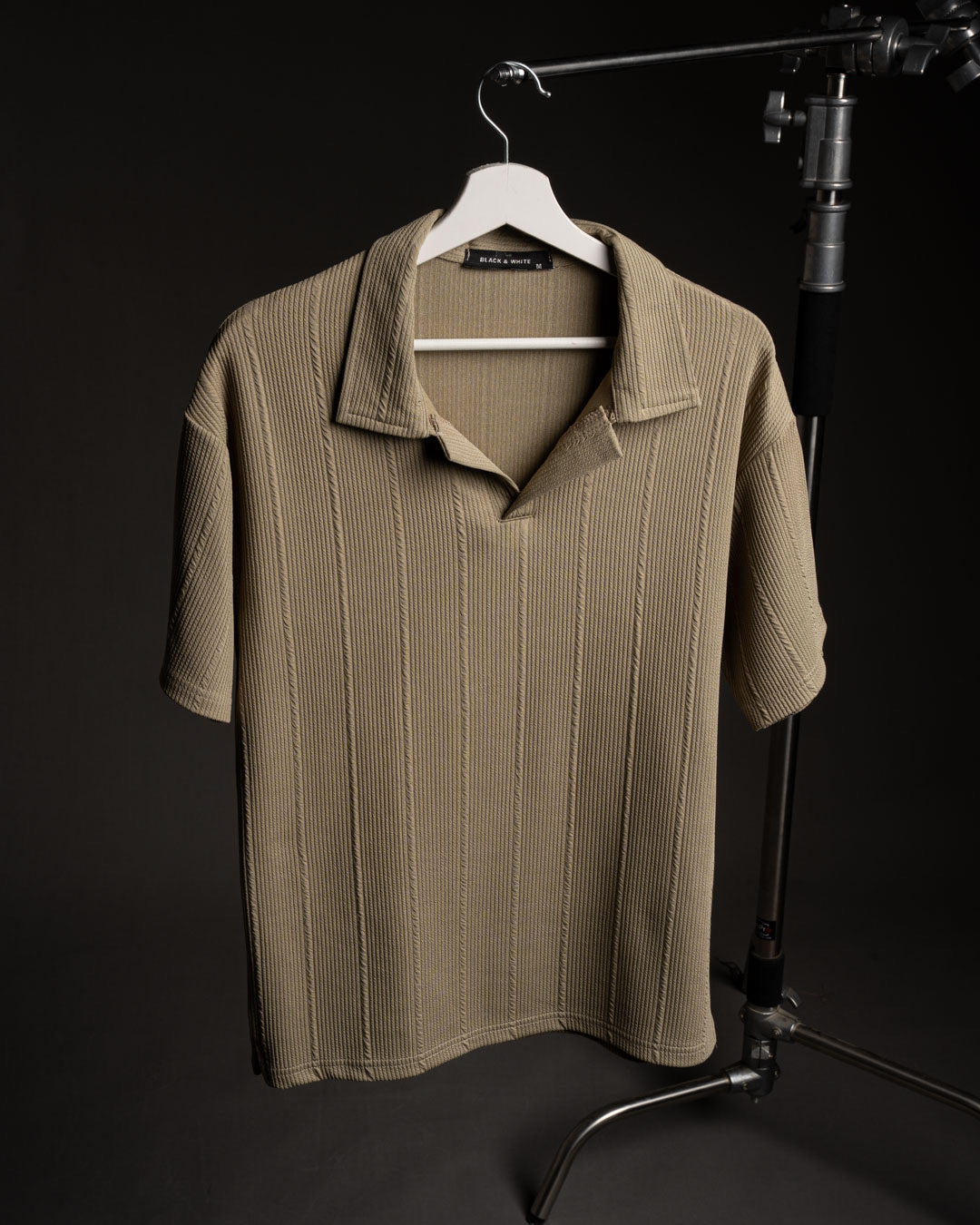 Textured polo shirt