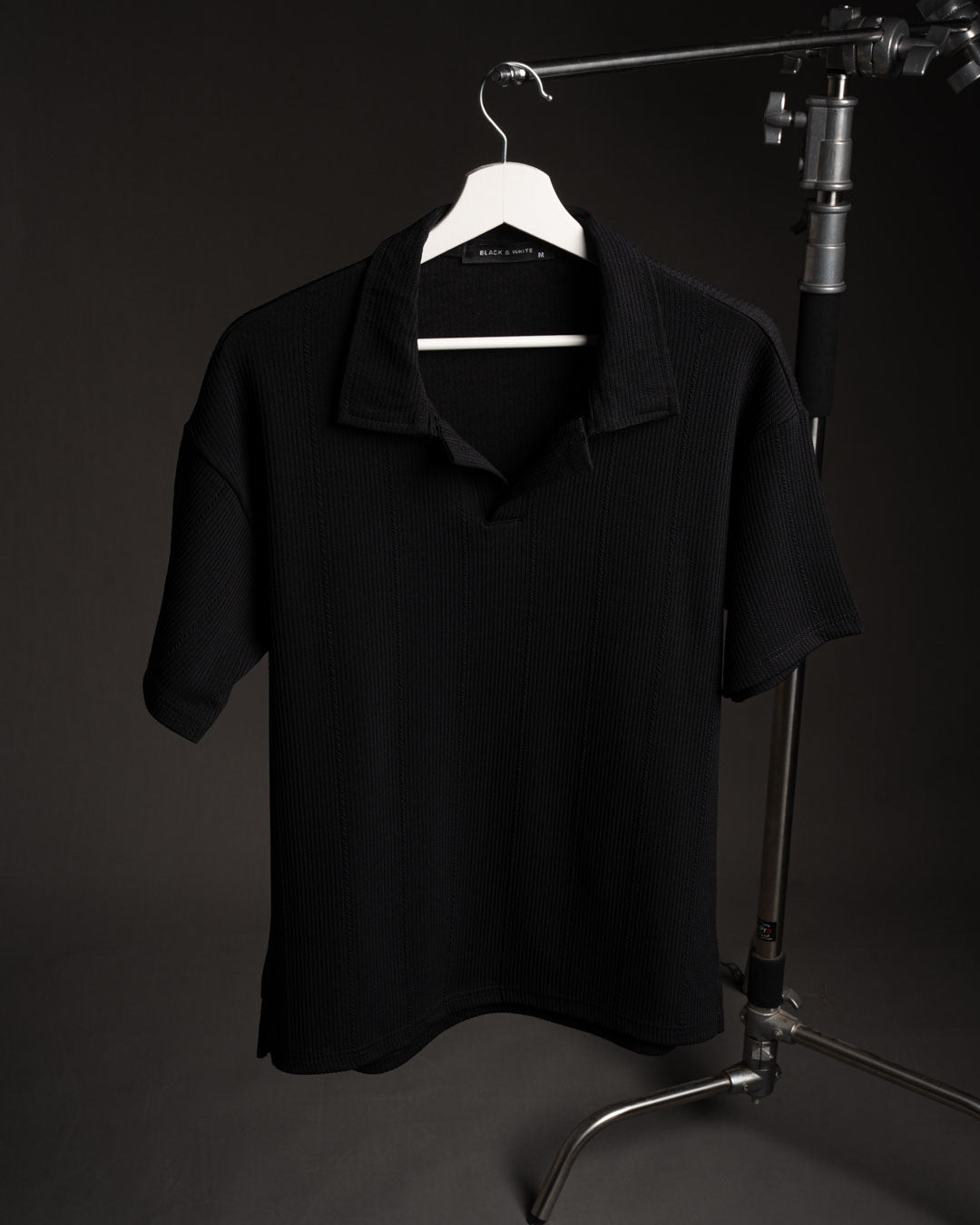 Textured polo shirt