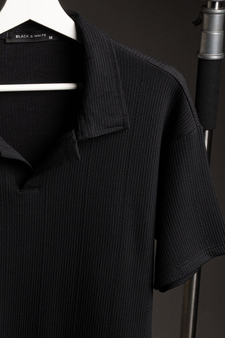 Textured polo shirt