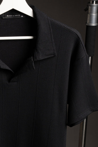 Textured polo shirt