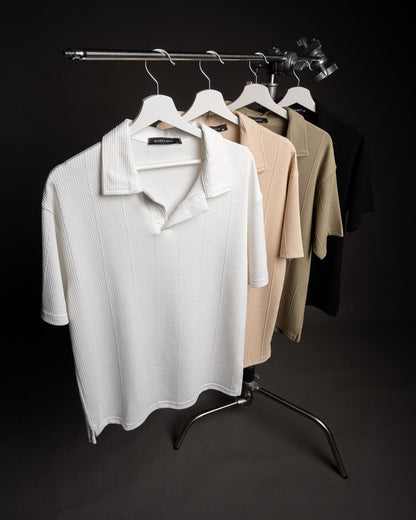 Textured polo shirt