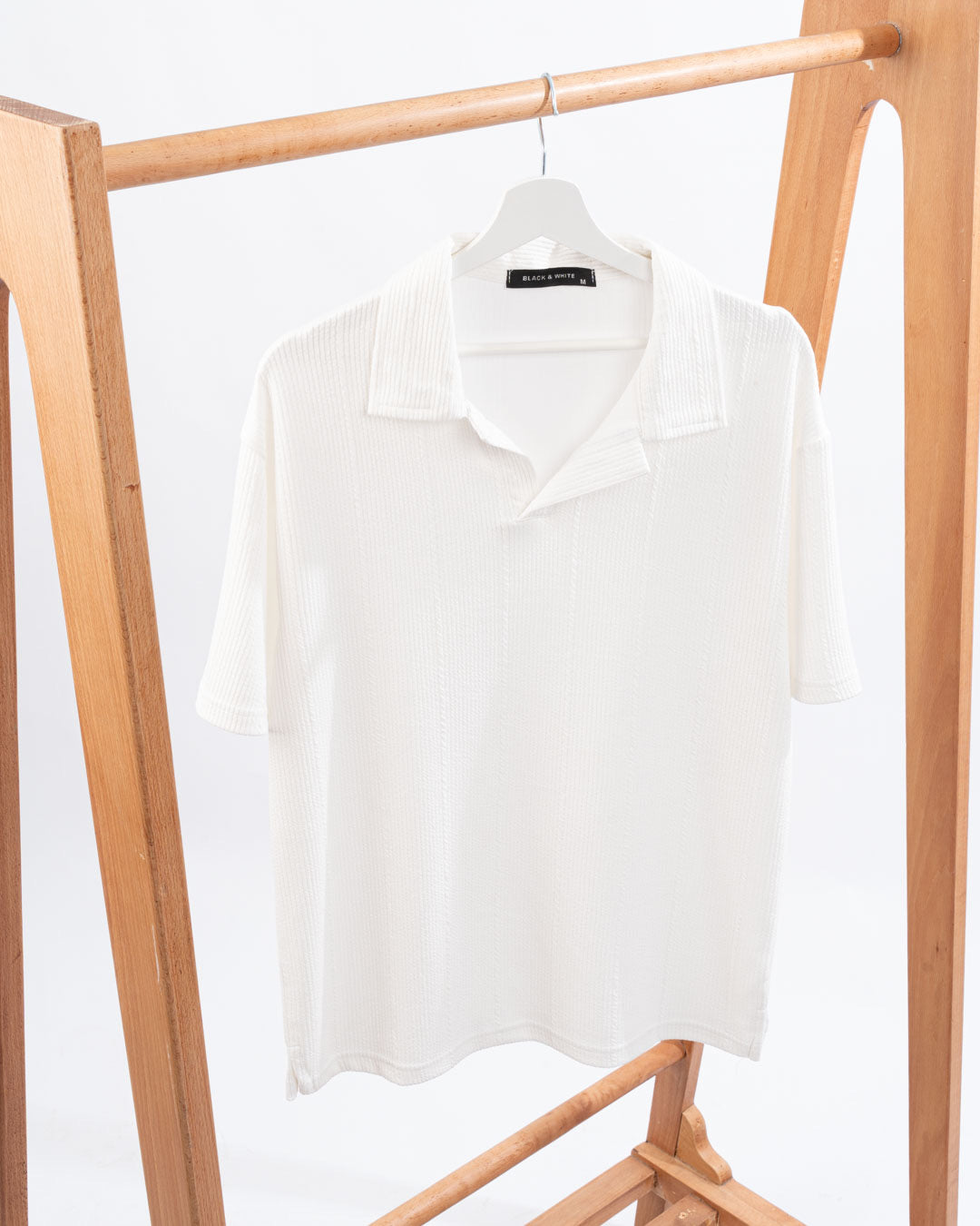 Textured polo shirt
