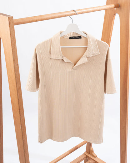 Textured polo shirt