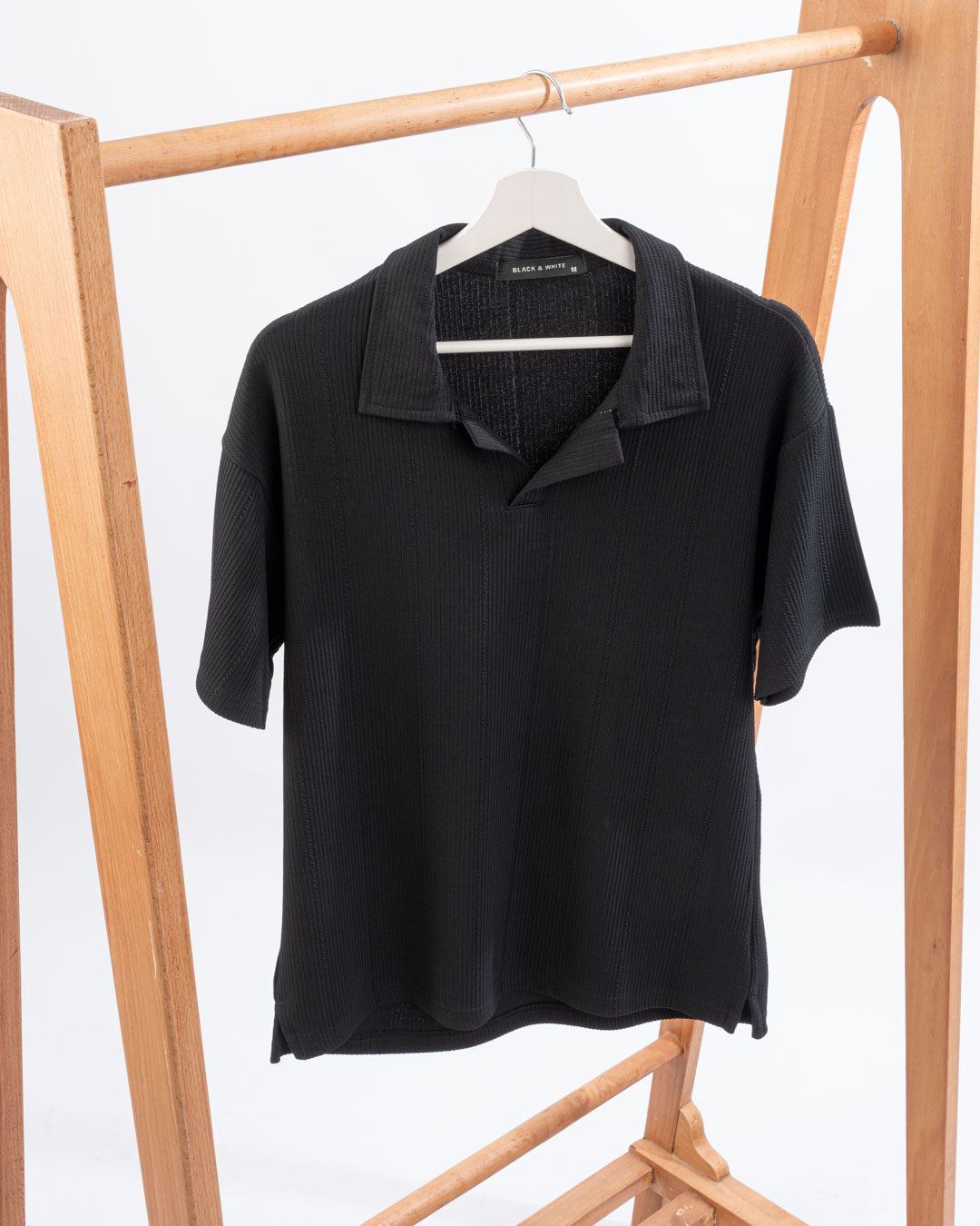 Textured polo shirt
