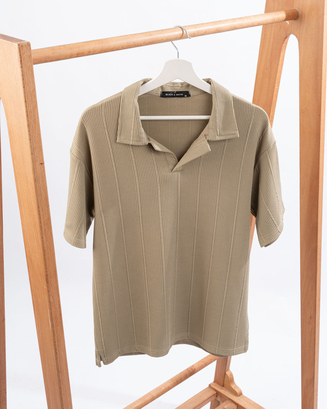 Textured polo shirt