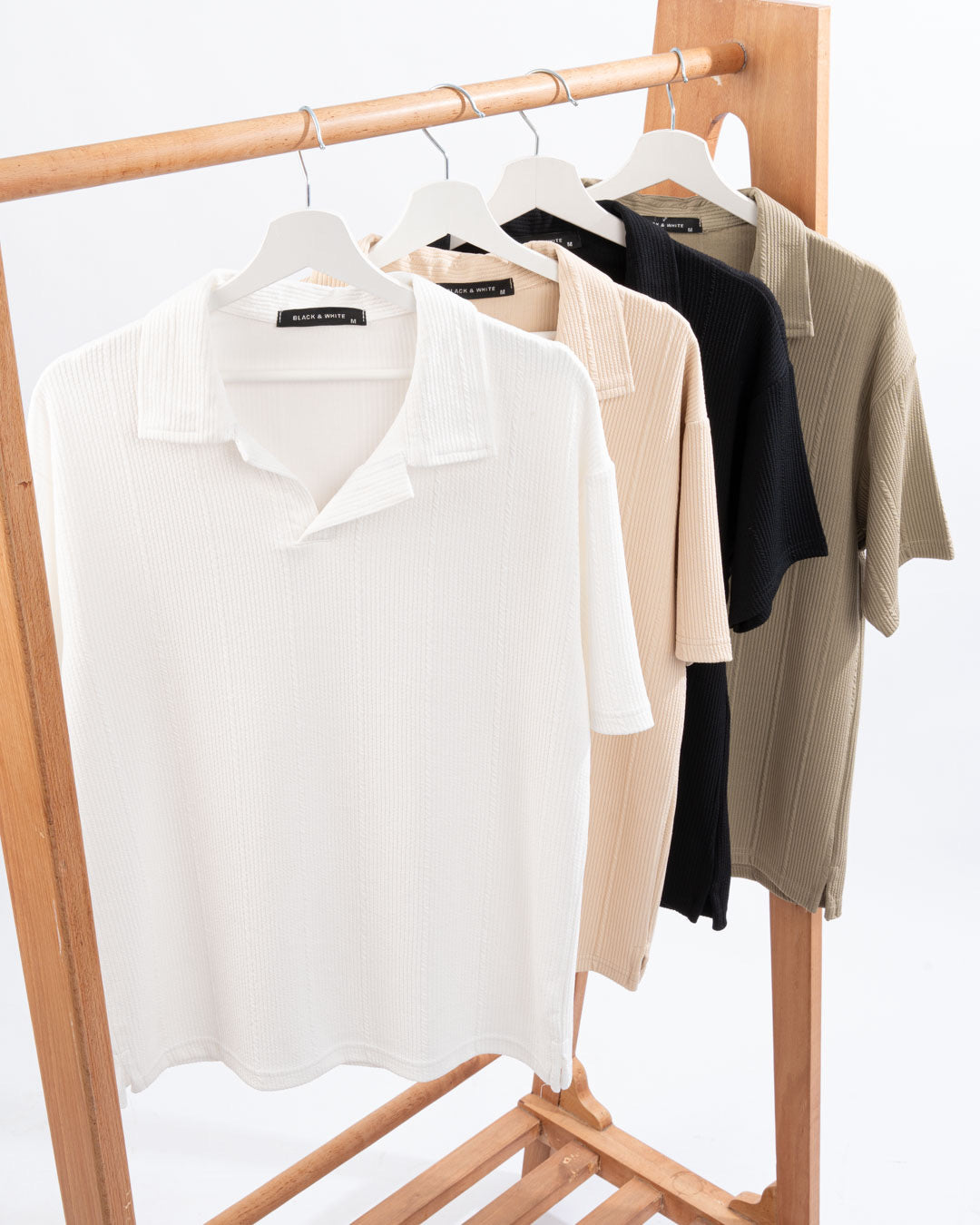 Textured polo shirt