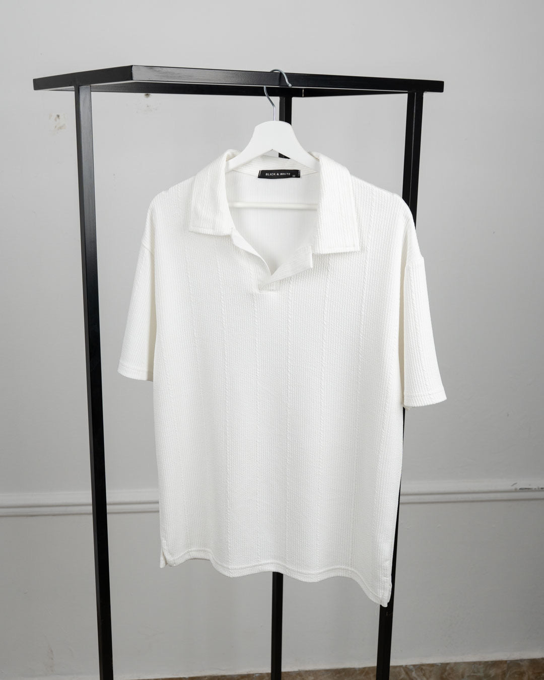 Textured polo shirt