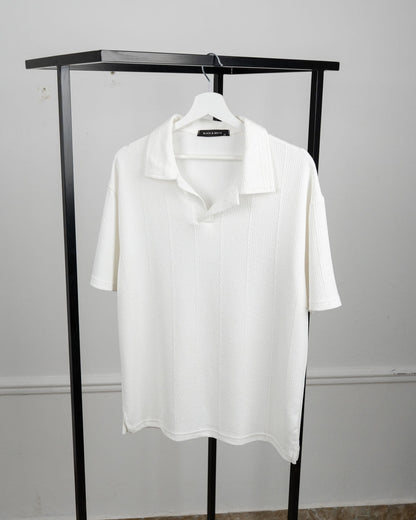 Textured polo shirt