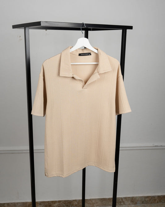 Textured polo shirt