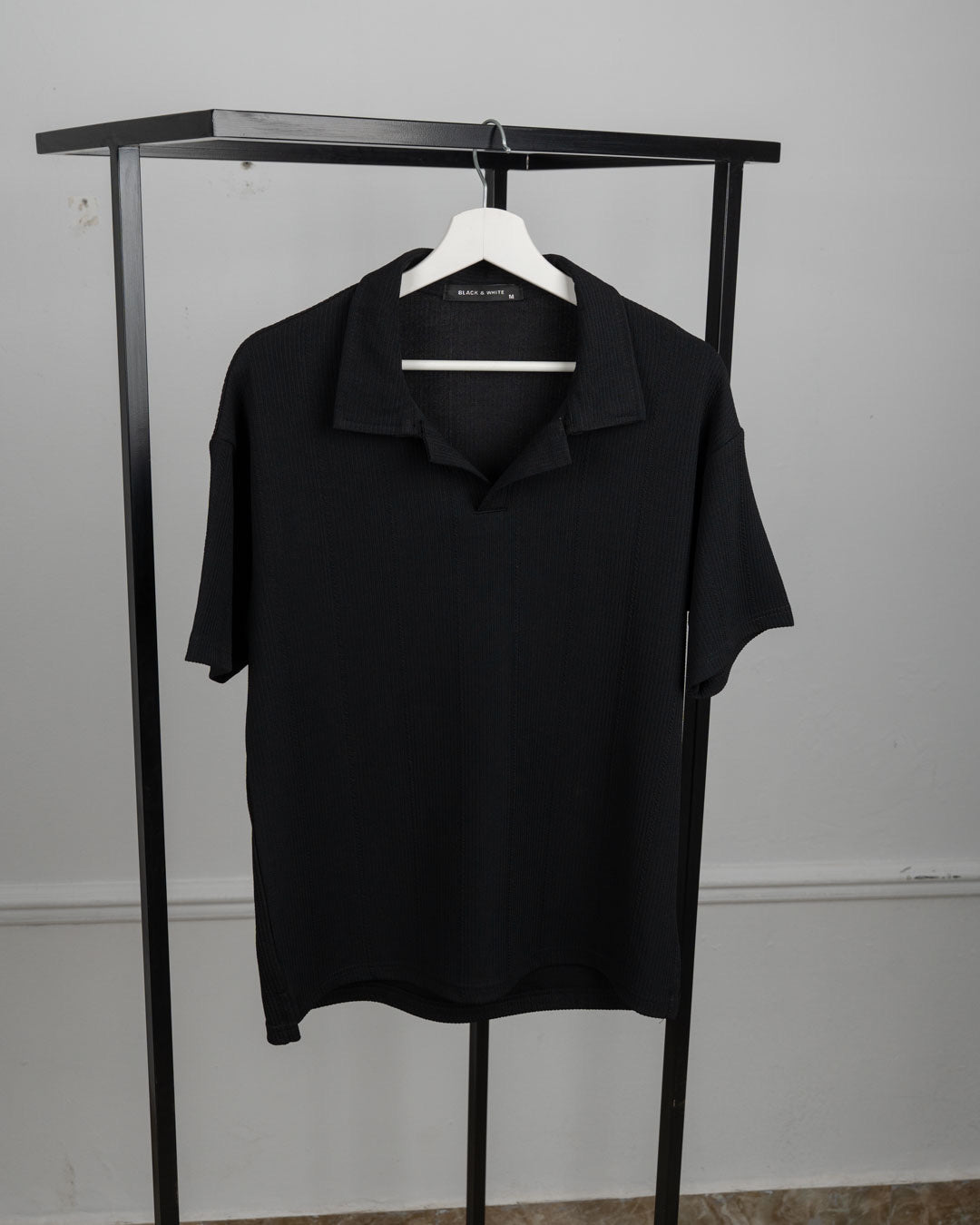 Textured polo shirt