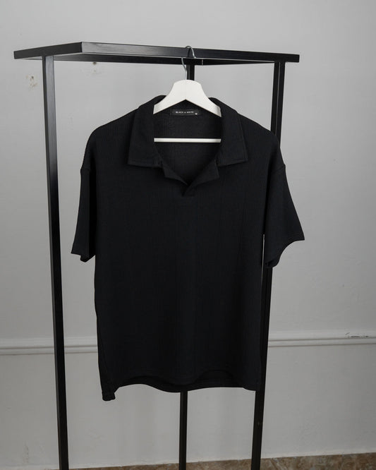 Textured polo shirt