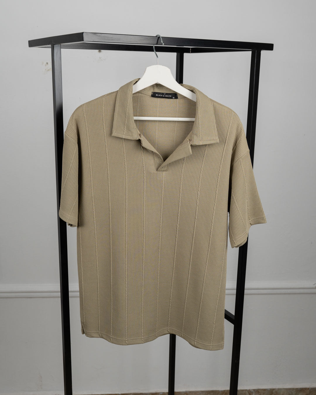 Textured polo shirt